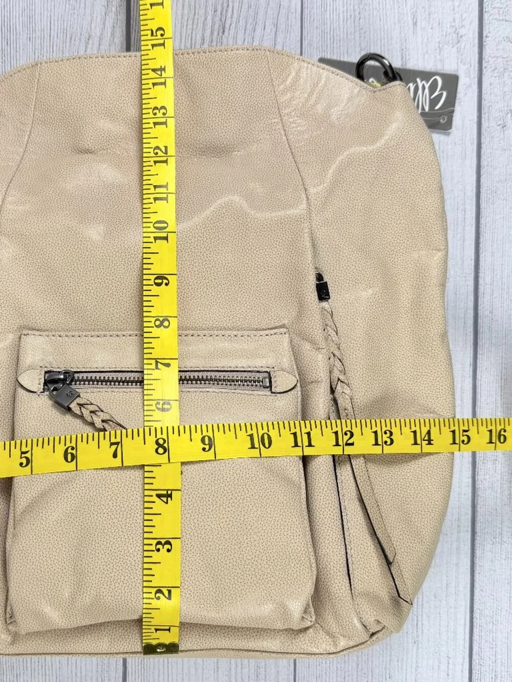 NWT Elliott Lucca Vivien Foldover Hobo Truffle Taupe Leather Bag 👜